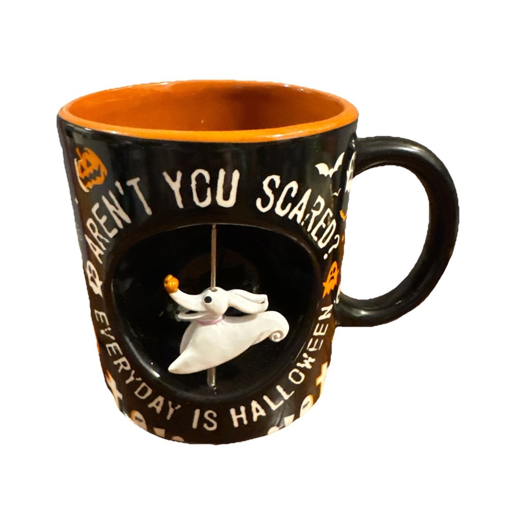 Disney‎ Nightmare Before Christmas Zero Spinner Mug Halloween Coffee Cup NWOT